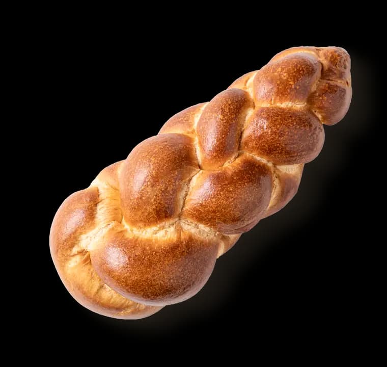 Ein gebackener Zopf von oben.